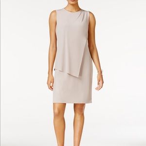 Bar 111 draped sheath dress. Tan/beige